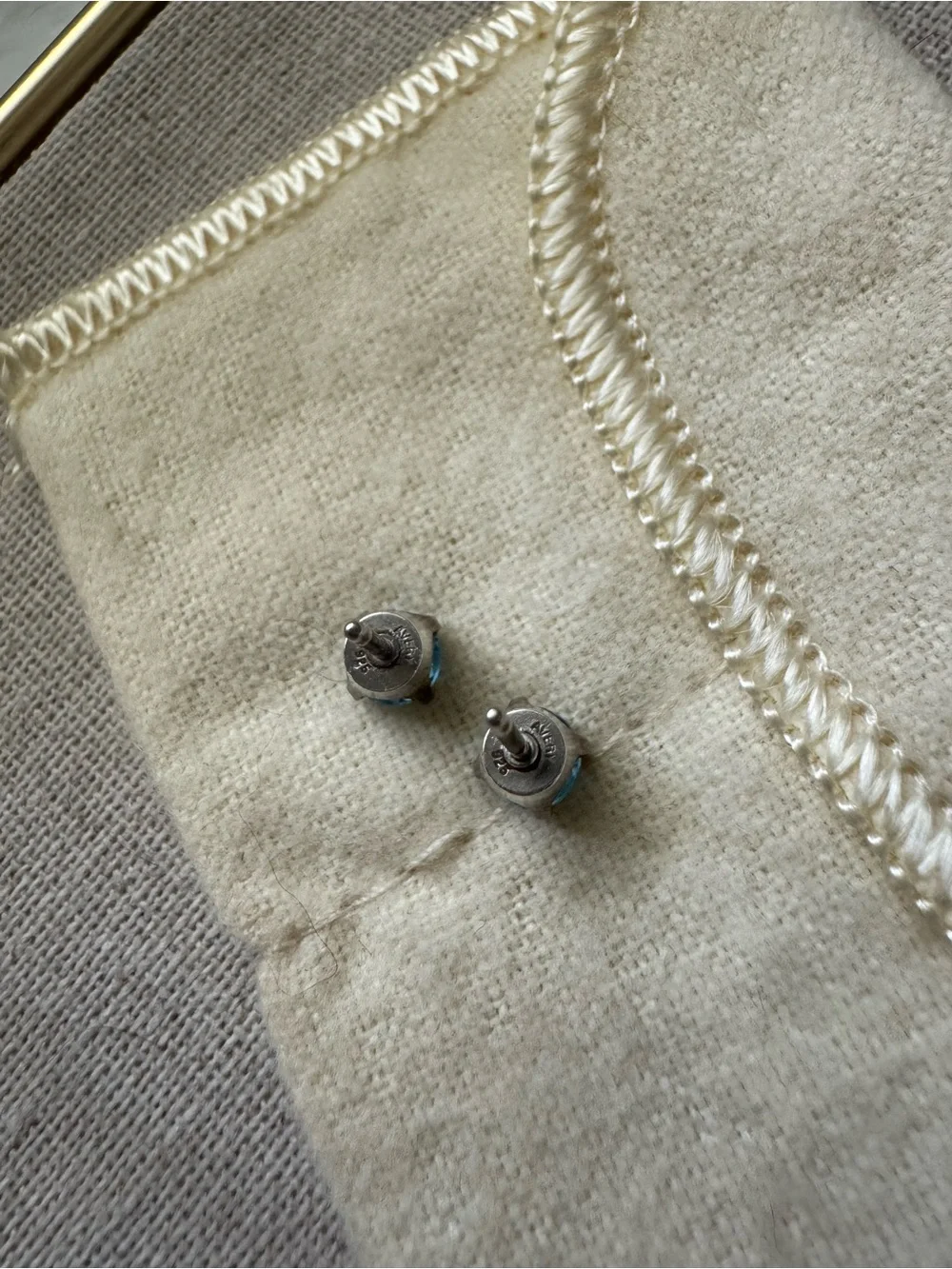 James Avery Birthstone Studs in Blue Topaz